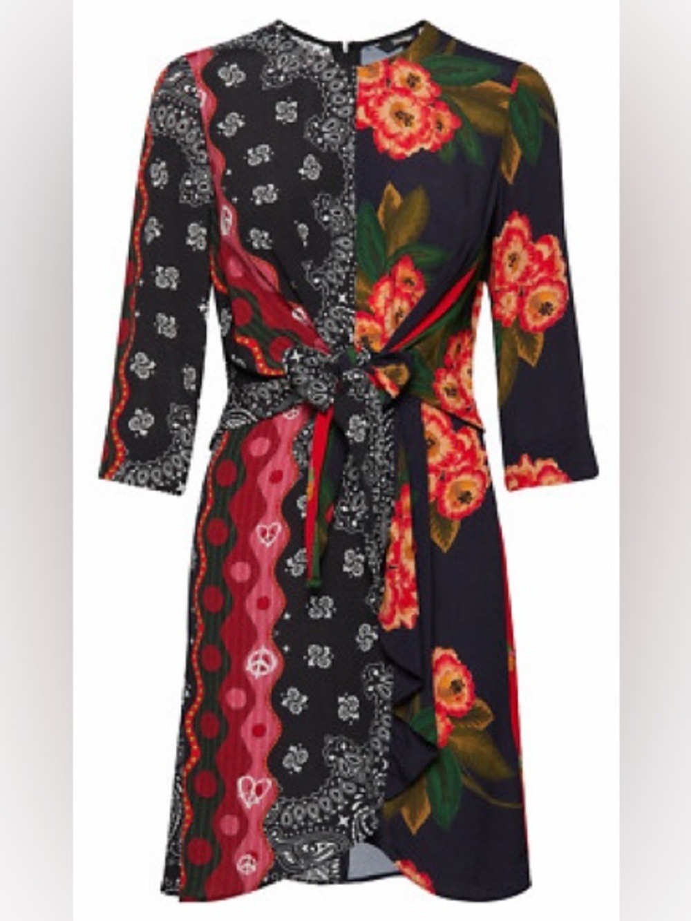 DESIGUAL dress size 42 peace hearts